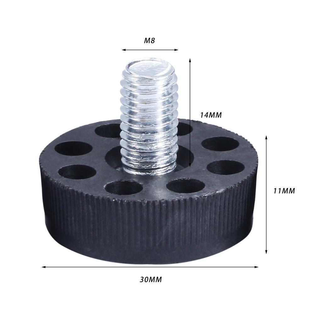 4 Pcs M8x10/14/18/28mm Thread Adjustable Table Foot Table Desk Furniture Leg Screw Levelling Foot Glide Leveler Feet Base 30mm