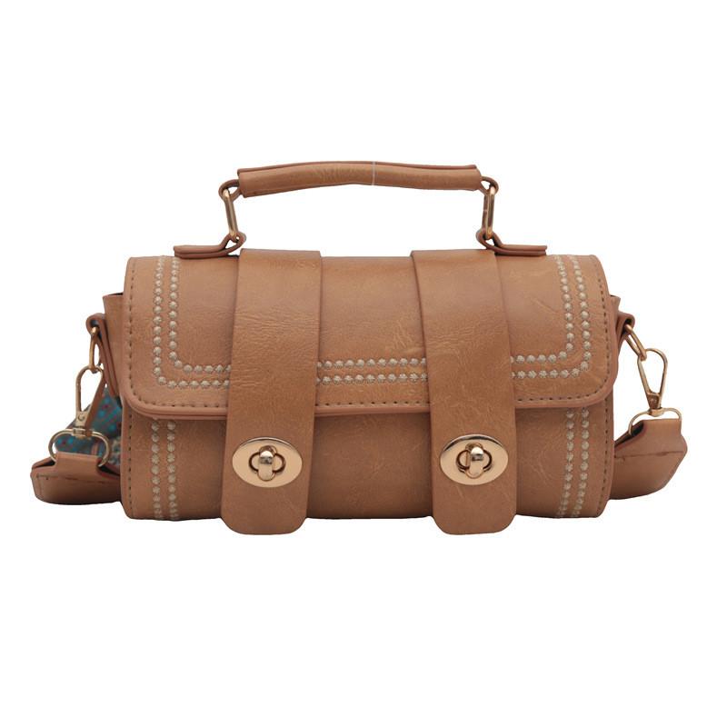 Single Solid Color Shoulder Crossbody Square Bag Handbag Women Gift Fashion