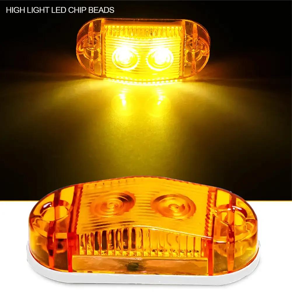Car Truck Led Side Marker Lights External Square Lights Warning Tail Light Auto Trailer Truck Lorry Clearance Lamps 12-36V