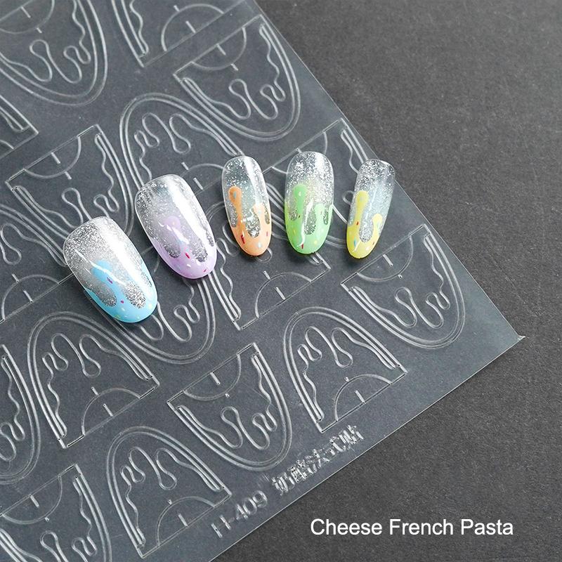 Flocon de neige creux transparent Feux d'artifice Cheval Autocollants pour ongles Pochoir aérographe Année du Cheval Série Nouvel An Décoration Autocollant pour ongles