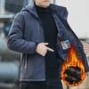 Męska Zimowa Parka Podszyta Polarem Odpinany Kapelusz Gruby Ciepły Kaptur Ciepły Kapelusz Płaszcz Męski Rozmiar Pluszowa Kurtka Jesienna Odzież Wierzchnia