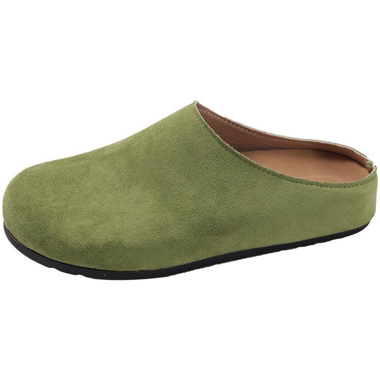 Lazy Shoes French Retro Outer Wear Boken Shoes Slippers One Pedal Versatile Casual Half Drag Early Spring New Bag Head Drag