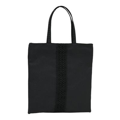 Fette Black Chirimen-Style Formal Bag, 5115, Black, for Memorial Services, Funerals, Weddings, Funerals, Kindergarten Entrance Ceremonies, and