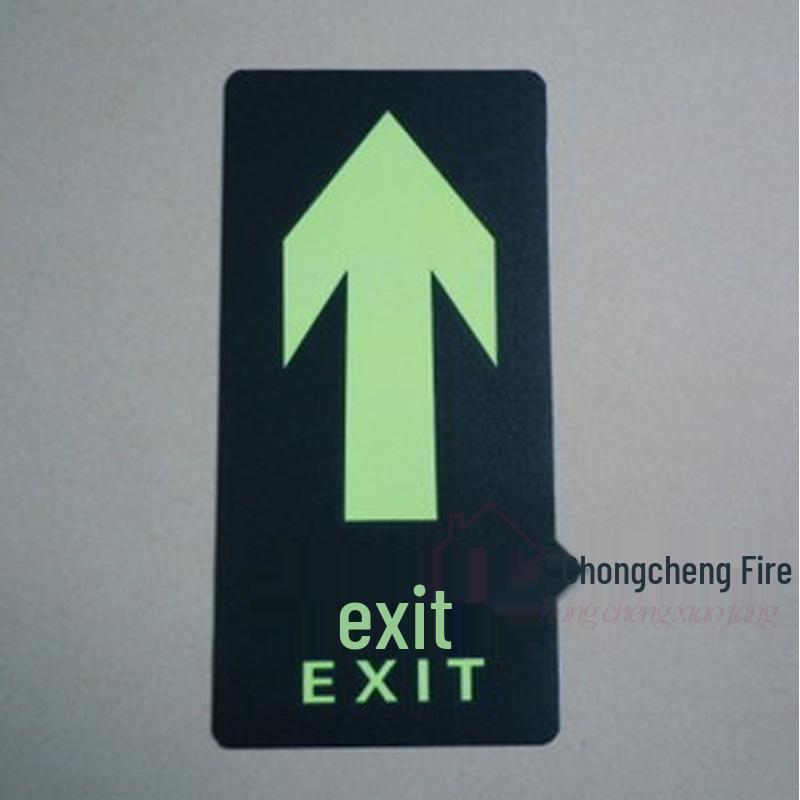 Emergency Luminous Exit Sign and Sticker for Wall and Floor