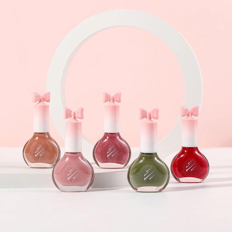 Nail Polish No Bake Oily Fast Drying Non-tearable Nude Color Long Lasting Waterproof Nail Polish