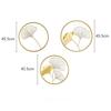 Nordic Style Hanging Pendant Ginkgo Leaf Shape Metal Wall Art for Living Room Decoration