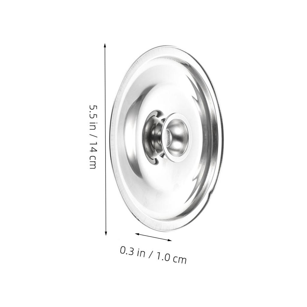 Stainless Steel Seasoning Pot Lid 16Cm Spill Proof Universal Metal Cover for Oil Pots Jars Cookers Pans Barrels