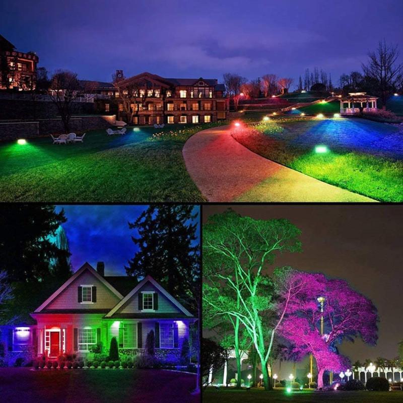 25W RGB Projection Light Intelligent Bluetooth APP Flood Light Landscape Stage Lighting RGB Floodlight