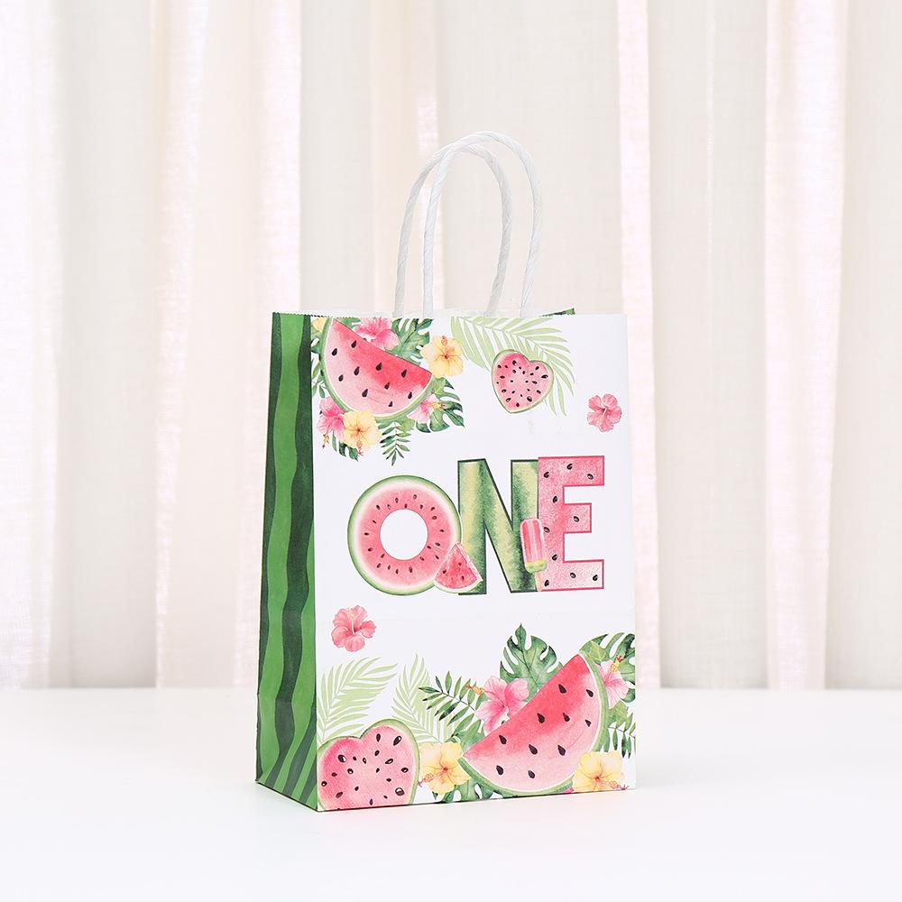 StoBag watermelon theme gift wrapping bags for sweets personalized packaging birthday party favor bags candy treat bags