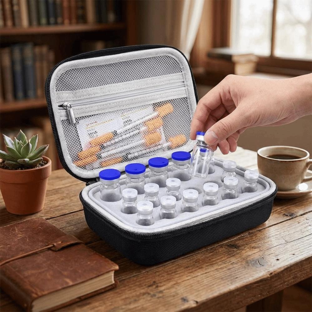 Groove Fixation Pill Storage Box Shockproof Essential Oil Case  Travel Case