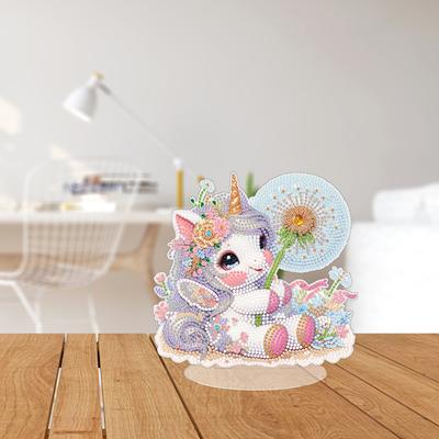 Single-Side Table Top Diamond Painting Ornament Kits Snail Unicorn Dragon 5D DIY Diamond Art Tabletop Decorations for Home Decor