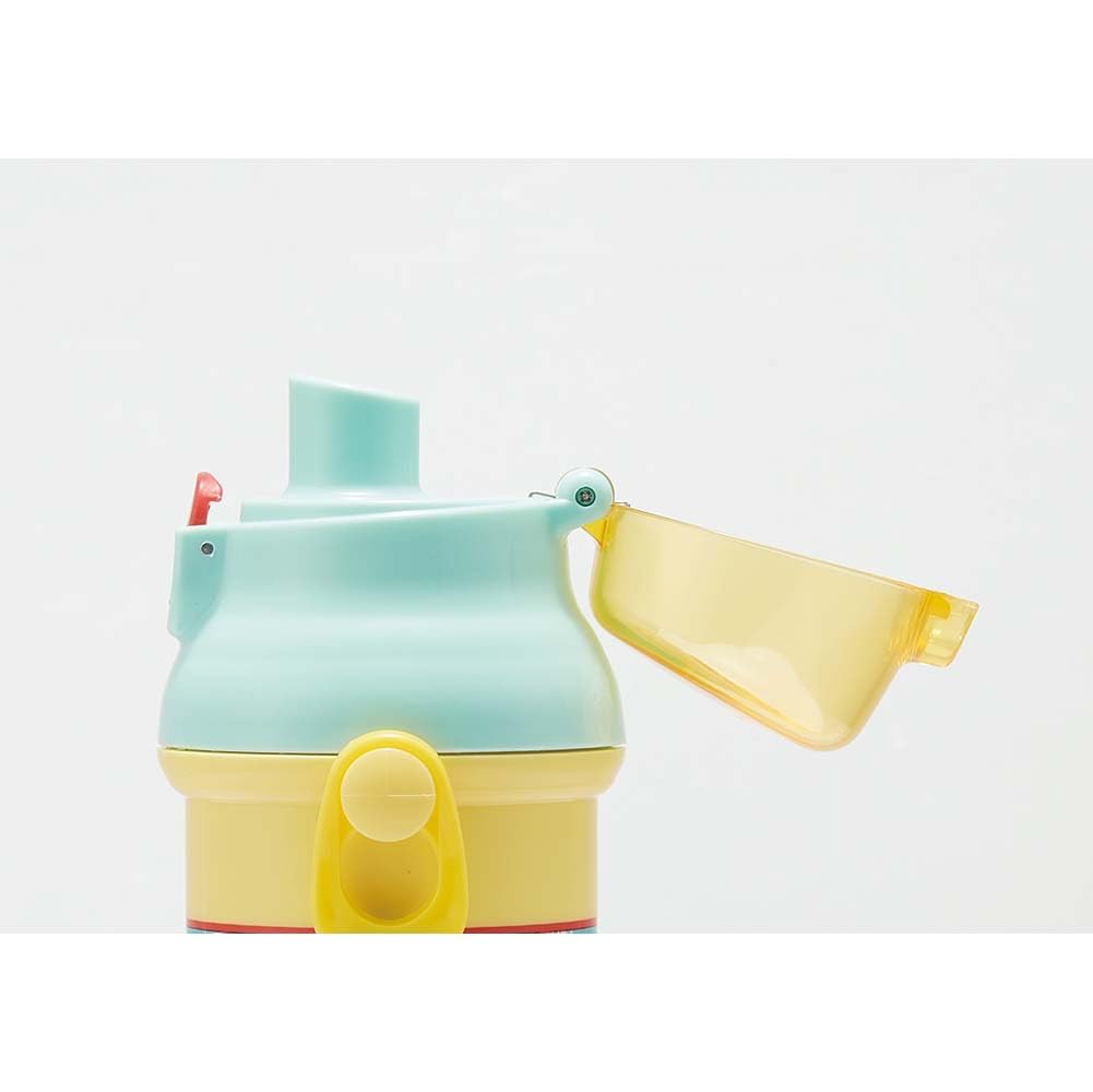 Skater Children's Water Bottle, 480ml, Direct Drinking, Plastic, One-Touch Operation, Dishwasher Safe, Made in Japan, Paddington Bear Design, for