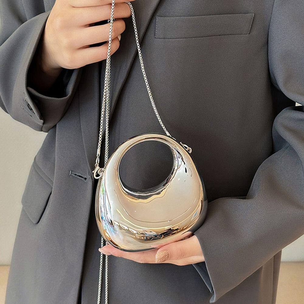 Fashion Acrylic Clutch Bags Elegant Portable Handbags Small Crossbody Bag Creative Handle Wrist Bag for Women