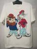 Maglietta Bianca a Maniche Corte Cartoon Looney Tunes Vintage Taglia S-4XL Unisex