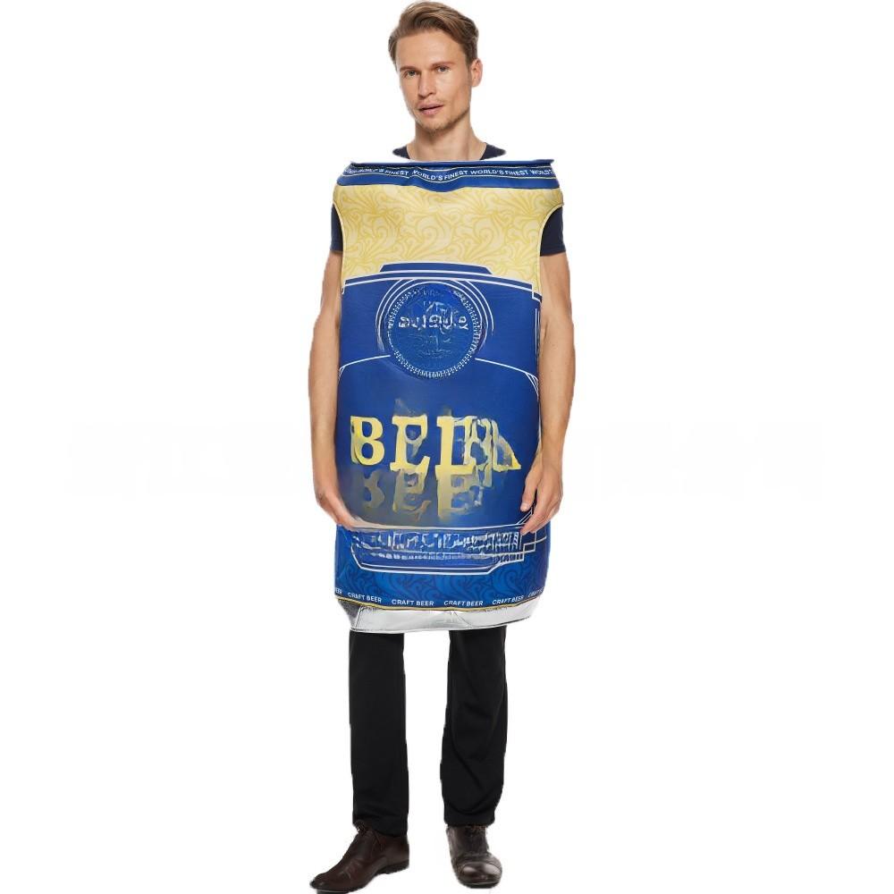 Halloween Beer Can Bodysuit With Printed Graphics Unisex Suit For Party Performances