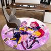 1 Stück Runde Teppich mit Anime-Design für Bürostuhlmatte, Rutschfester Teppich Geeignet für Heimdekoration, Wohnzimmer, Schlafzimmer