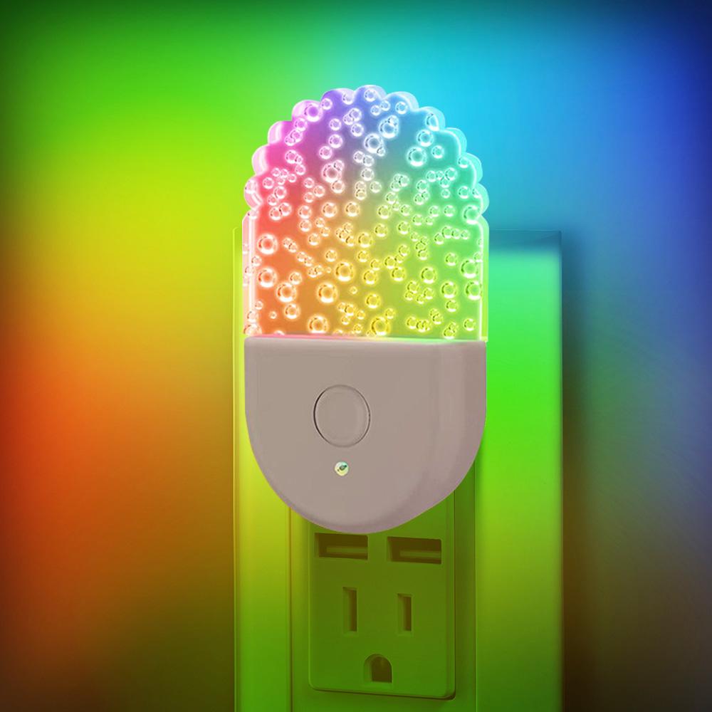 Night Lights Plug Into Wall Color Changing Night Light for Kids RGB LED Nightlight with Dusk to Dawn Sensor for Bedroom Children