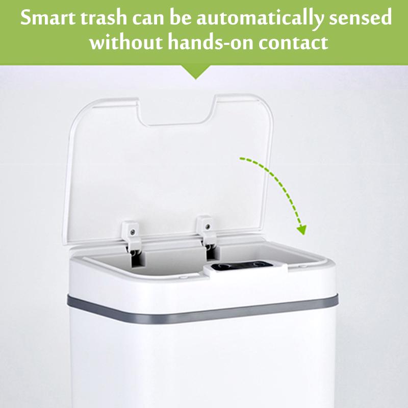 Buy 12L Automatic Sensor Dustbin Trash Can Induction Waste Bin Infrared Touchless at affordable