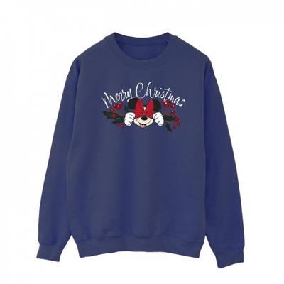 Mens Minnie Mouse Christmas Holly Sweatshirt