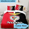 3PCS Custom Name Benfica Crest Bedding Set, Including 1pc Duvet Cover And 2pcs Pillowcases, Suitable for Dorms and Bedrooms Gift