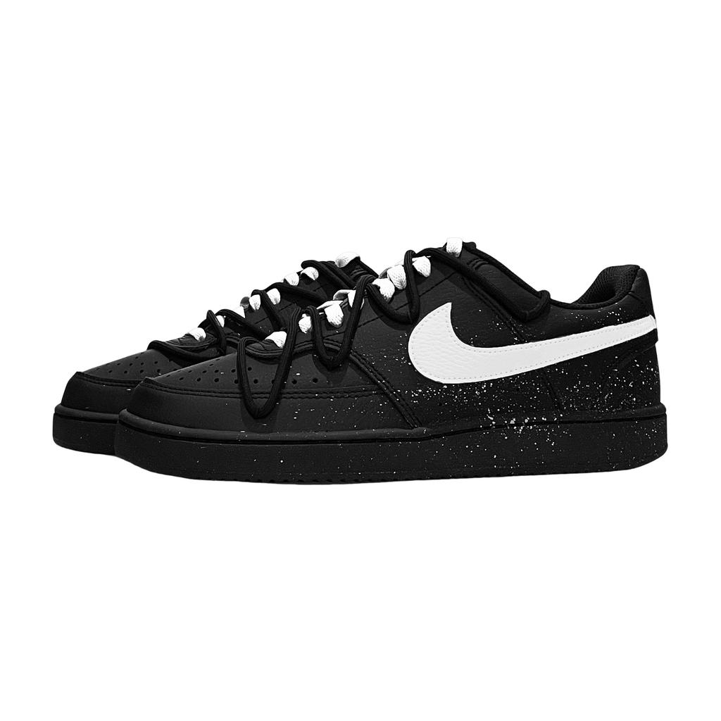 Nike Court Vision Low Slip Resistant Abrasion Resistant Low top Skateboard Shoes Unisex Black DH2987-002(Team49-)