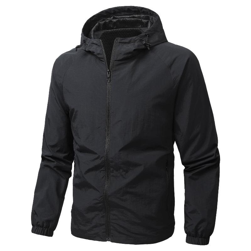Jacket Men's Coat Thin Hooded Workwear Versatile Casual Waterproof Windproof Outdoor Casual Men's Wear
