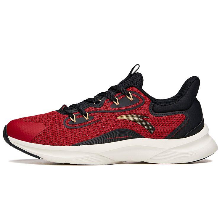 Anta Infinite Series Sports Shock Absorption Breathable Lightweight Supportive Non-Slip Low-Top Running Shoes Men sneaker Black Red 112115583-6