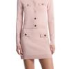 Michael Kors Ss25 Round Neck Floral Knit Cardigan Women cardigans Light-Pink JS5616VHHZ-108