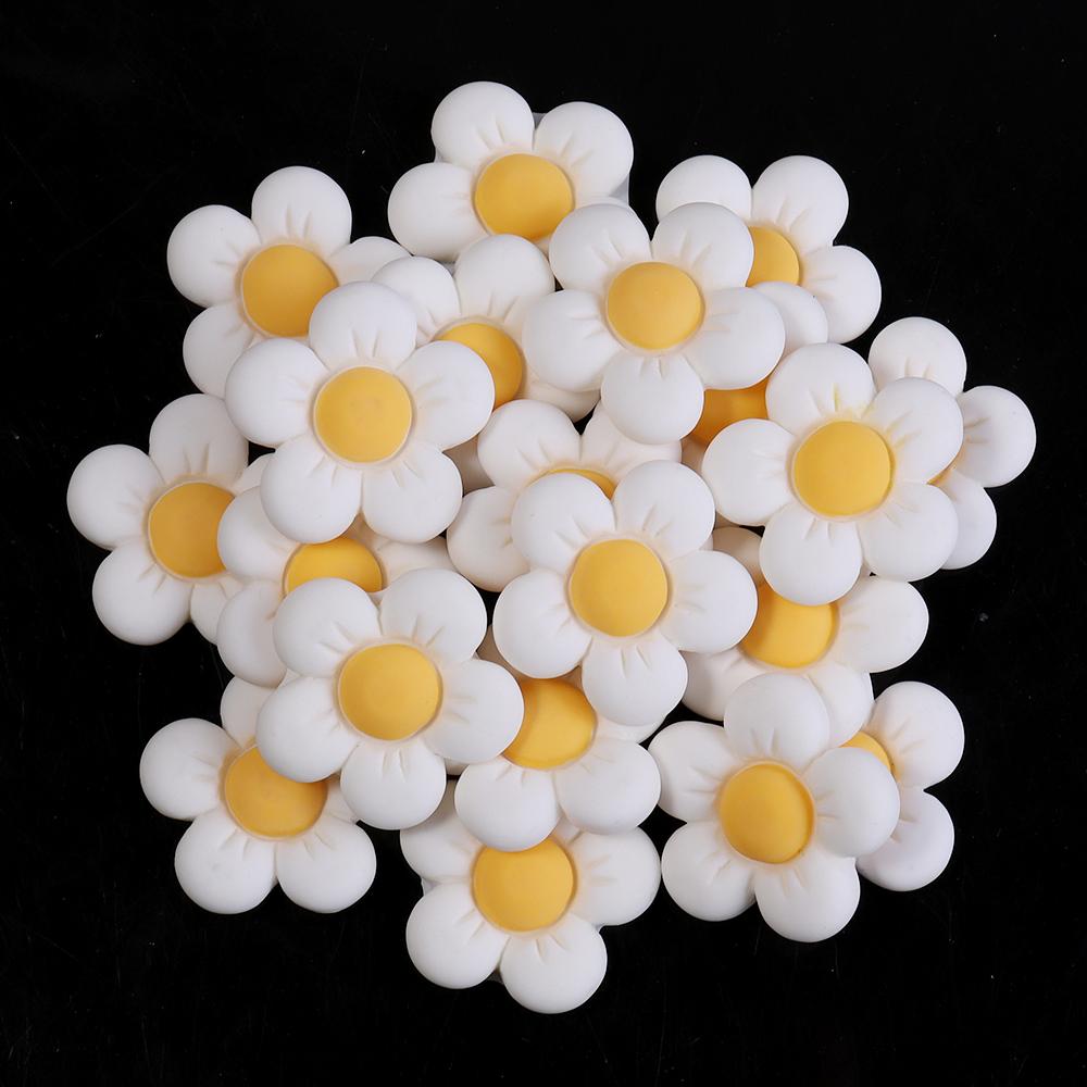 20pcs Flatback Resin Flowers Colorful Cute Flower Cabochon Scrapbooking For Home Decor DIY Crafts Clothing Hairpin Accessories