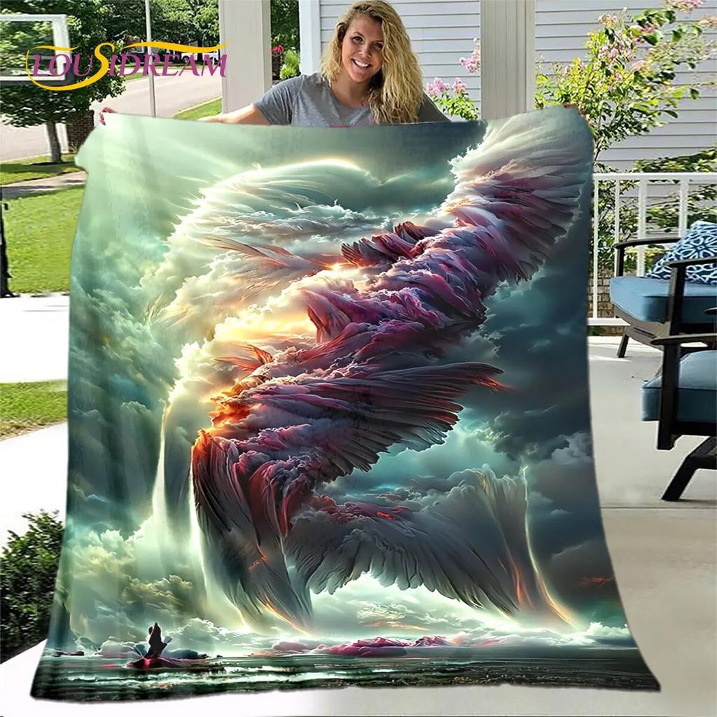 3D Natural ,Tornado, Cloud Blanket,Flannel Blanket Throw Blanket,Warm Blanket for Home Living Room Bedroom Beds Sofa Picnic Kid