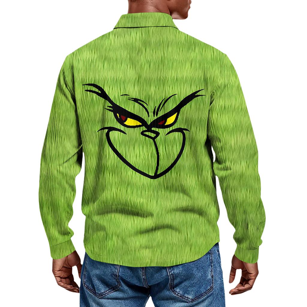 Lässiges, einfarbiges Herrenhemd mit langen Ärmeln