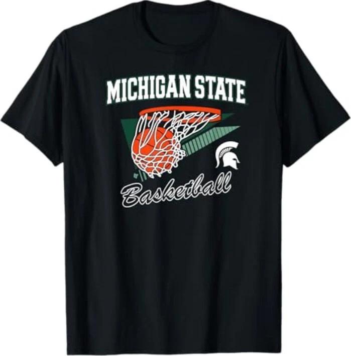 Michigan State Basketball Spartans Throwback - MSU Licensed T-Shirt L