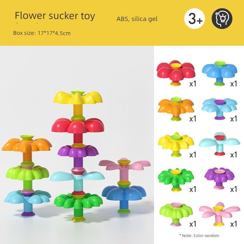 

Intellectual Bead 6-Year-Old Girl Toy Water Pipe Building Blocks Flower sucker toy 10PCs]