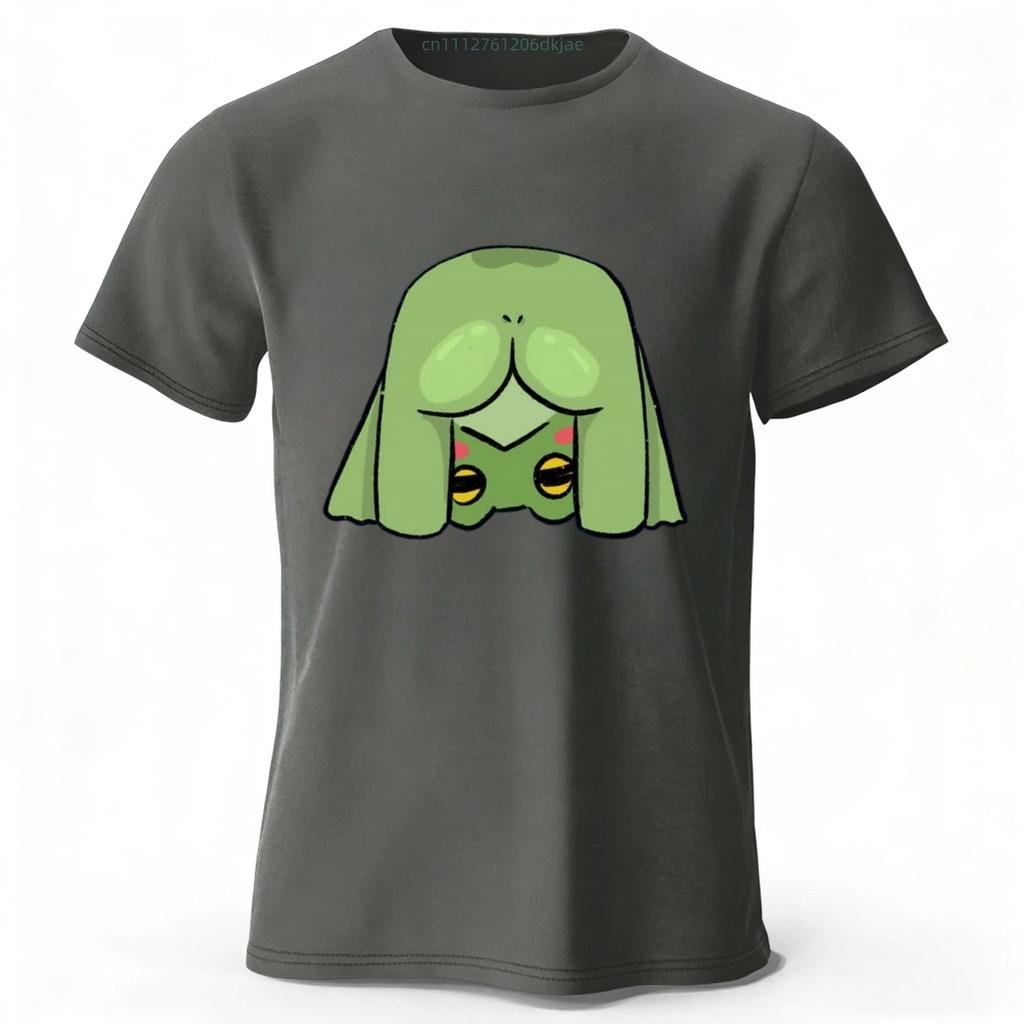 Summer New Quirky Frog Mens Pure Cotton Short Sleeved 2026 Loose Oversized Fashionable Casual Tshirt Y2k Street Style Top