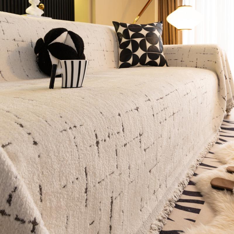 Premium sofa cover anti-cat scratch sofa cushion non-slip light luxury atmosphere blanket towel three seats and one concubine sofa cover