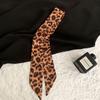 Korean Style Leopard Print Polka Dot Women's Silk Tie Scarf and Headscarf Ribbon