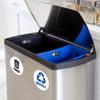 6Pcs Diameter 5Inch Pvc Recycle Trash Bin Sticker Vinyl Stickers Decals For Label Bins, Containers, Garbage Cans Home Decor