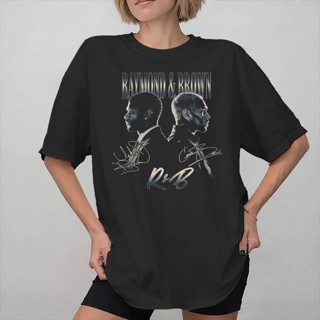 Graphic Printing Chris Brown Ushers RB Tour 2026 T Shirt for Unisex Women Pure Cotton Tshirts Short Sleeve Clothing