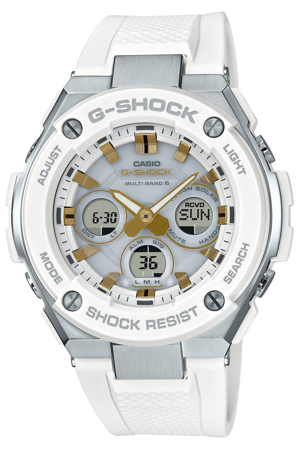 

Casio Солнечные часы Белые G-Shock G-STEEL Радиоуправляемые GST-W300-7AJF Мужские