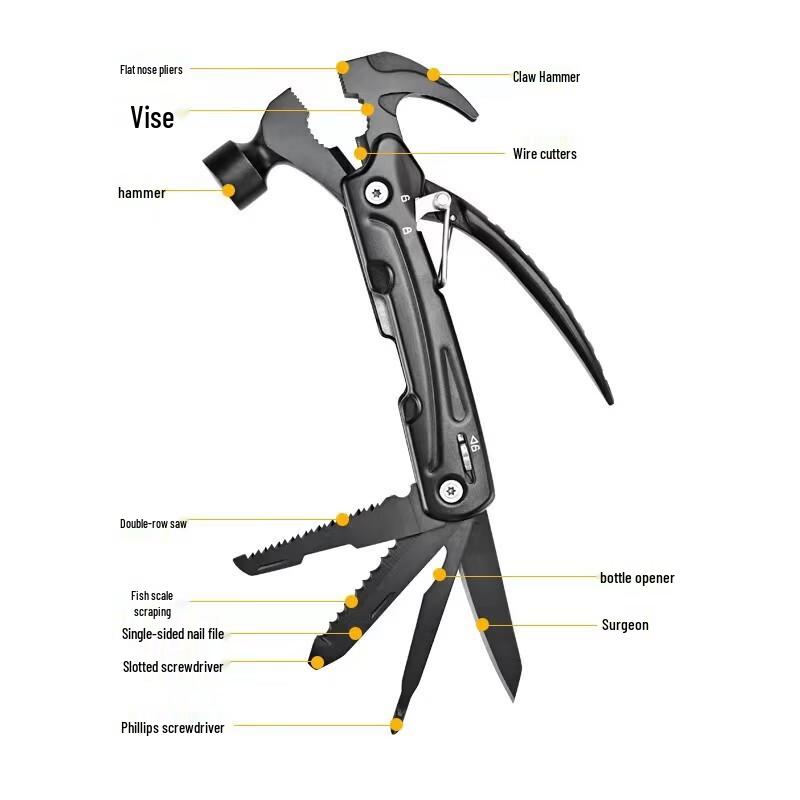 Zhi Shi Portable Multi-Tool Claw Hammer Pliers