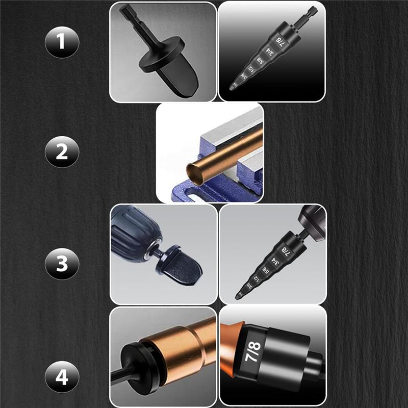 

A58Z 7Pcs Swaging Tool For HVAC, Air Conditioner Copper Tube Expander, Flaring Drill Pipe Repairing Tubing Set