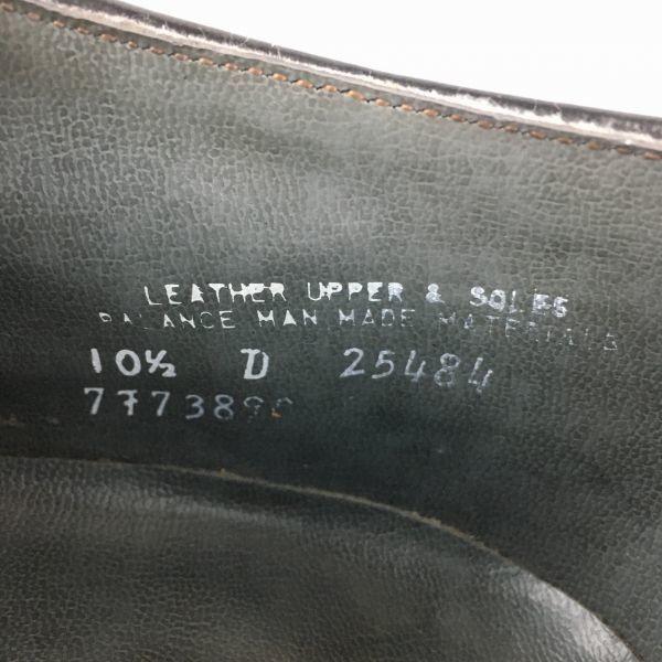 80. léta 90. léta Vintage USA Model obchodního domu Dlouhé křídlové Americké brogue Burgundská barva Velikost 10.5D 28.0(POUŽITÝ)