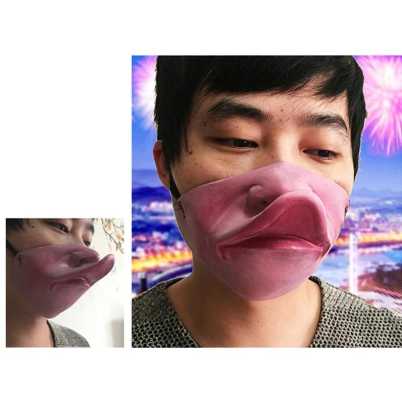 Latex Half Face Costume Mask Set for Group Photos, Cosplay Use, Stage Scenes and Theme Gathering Party Supplies