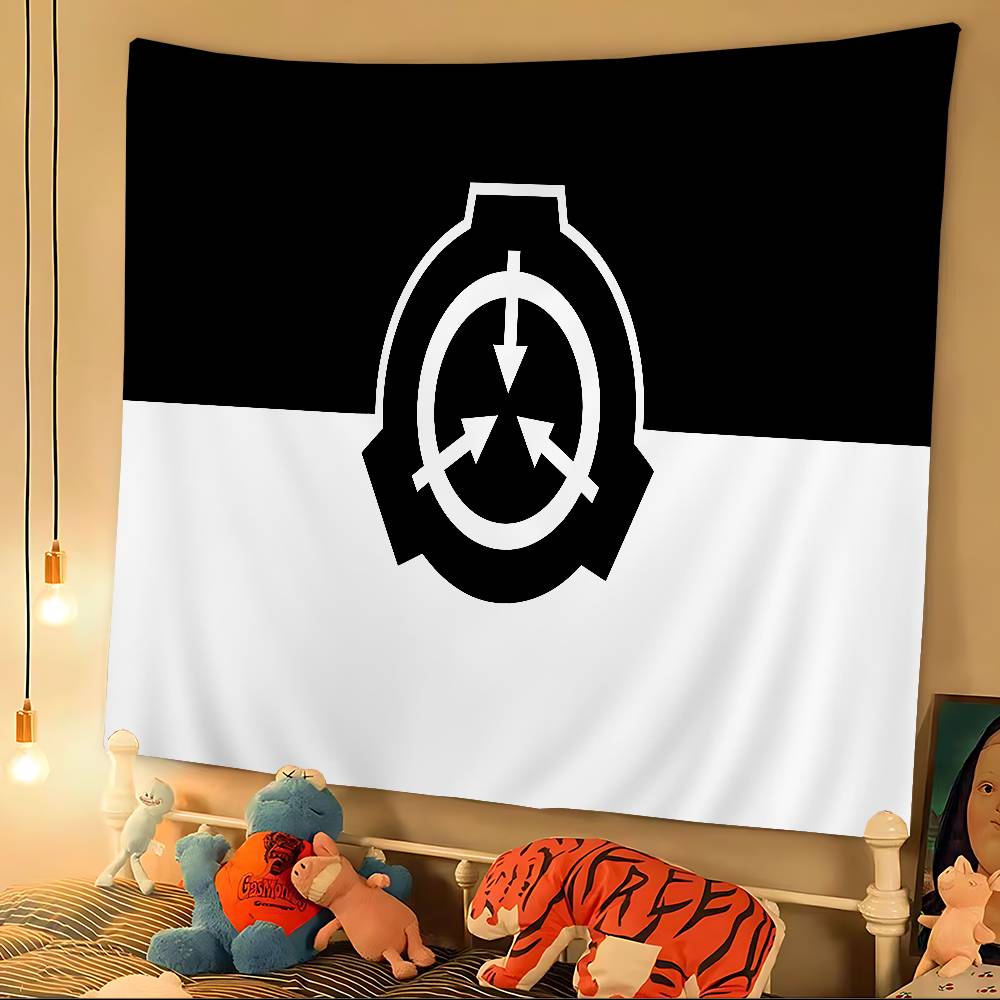 Popular Scp F-Foundation Game Foundation Cartoon Tapestry Art Science Fiction Room Home Decor Wall Hanging Home Decor