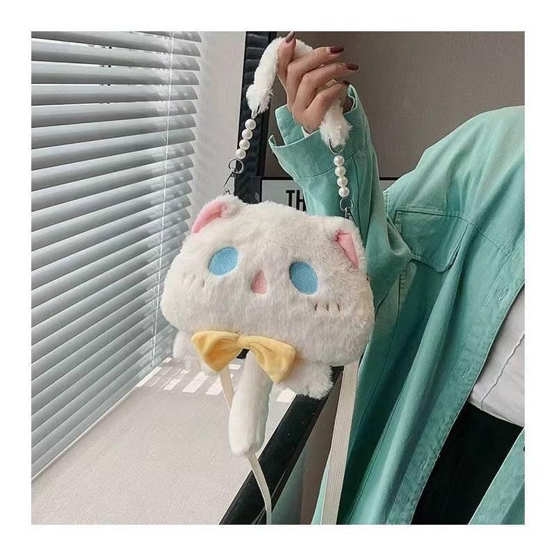Plush Cat Cozy Handbags Single Shoulder Crossbody Bag Decoration Kids Gifts