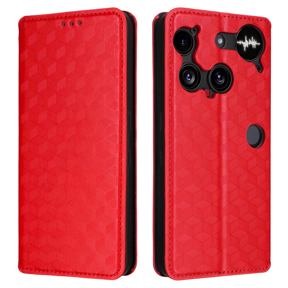 For Nothing Phone (3) 5G Case Wallet Rhombus Imprinted Leather Phone Cover