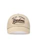 Emelbi Varsity Vintage Cursive Stitch Unstructured Ball Cap Ny (L.Beige)