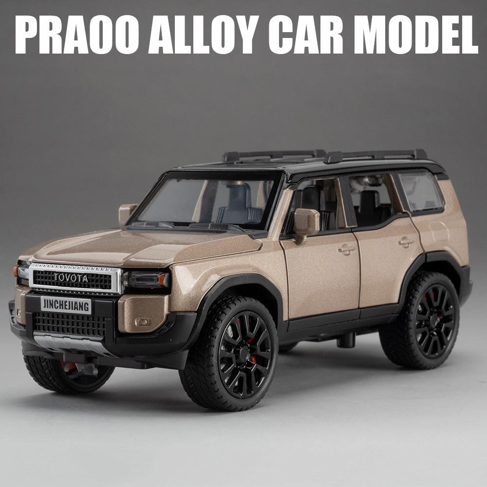 1:32 Ram Pick-up Prado Automodel Minatuur Legering Diecast Speelgoed Geluid En Licht Deuren Openen Terugtrekken Voertuig Prachtig Cadeau Voor Jongen