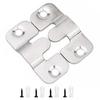 1 Wall Load-capacity Mounting Bracket Picture Pair Easy to Install Black