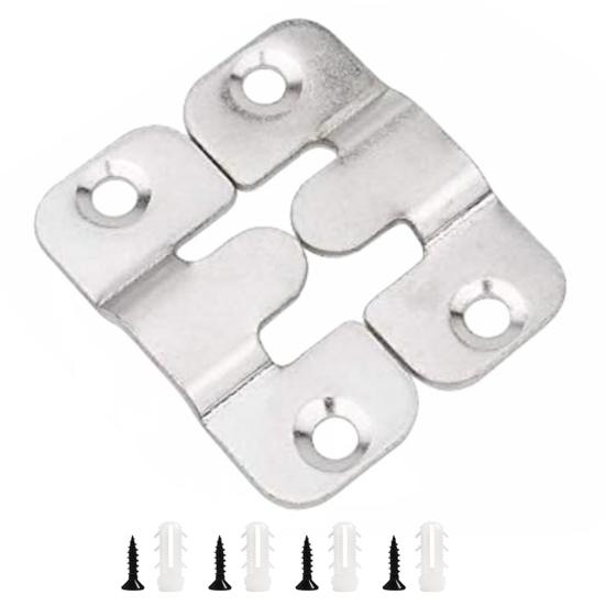 1 Wall Load-capacity Mounting Bracket Picture Pair Easy to Install Black